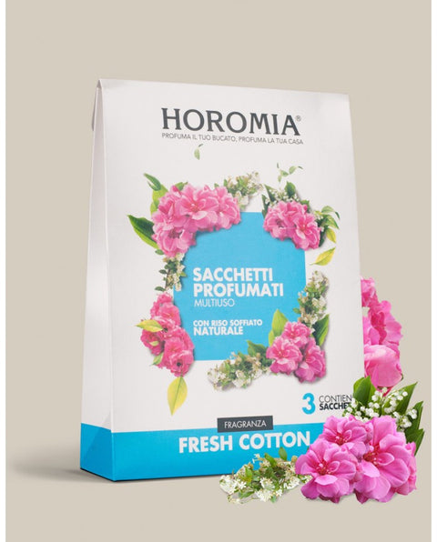 SACCHETTI PROFUMATI MULTIUSO FRAGRANZA FRESH COTTON HOROMIA