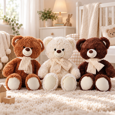 Orsetto Dolce in Peluche con Sciarpa - 30x20x50 cm