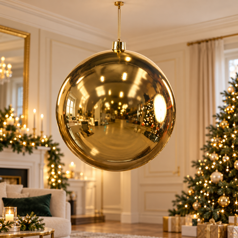 Palla di Natale Gigante Oro e Rossa – Goodwill, 50cm