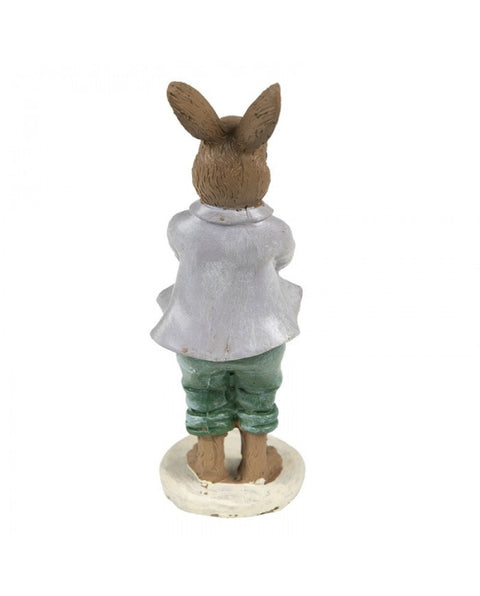 Dad and son rabbit figurine