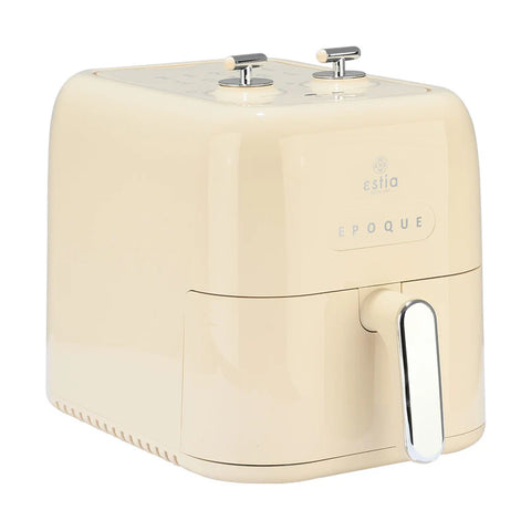 Friggitrice ad Aria Retrò "Epoque" Crema Acciaio Inox - 5LT 1500W, Estia Home