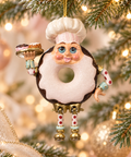Donut Chef con glassa bianca sull’albero di Natale