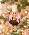 Donut Chef con glassa rosa sull’albero di Natale
