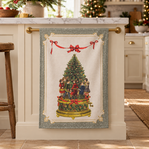 Canovacci Natalizi Vintage Times in Cotone – Blanc MariClò, 50x70cm — carillon