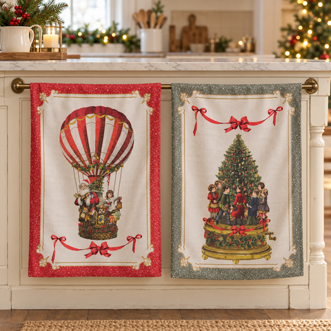 Canovacci Natalizi Vintage Times in Cotone – Blanc MariClò, 50x70cm — copertina