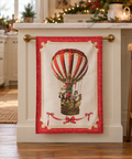 Canovacci Natalizi Vintage Times in Cotone – Blanc MariClò, 50x70cm — mongolfiera