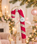 Decorazione Natalizia Candy Cane in Tessuto Glitter – Goodwill, 36cm — fucsia