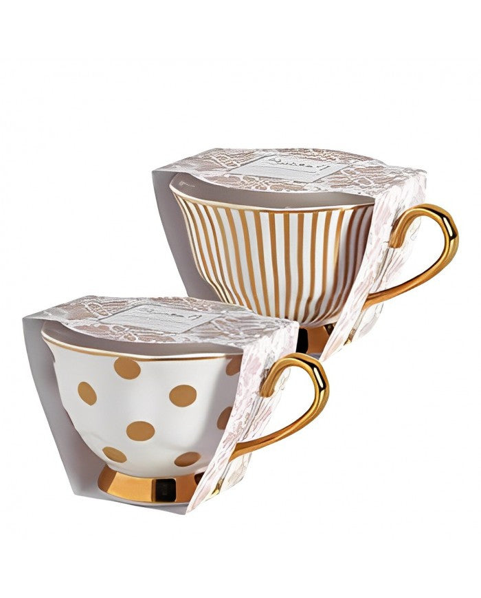 Tazza da tè Madame Récamier - Pois rosa