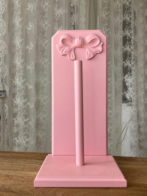 Porta Scottex in Legno Artigianale con Fiocco - Completamente realizzato a mano