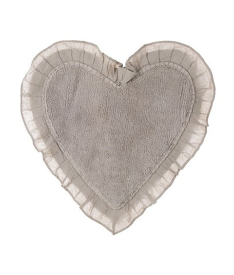 Heart rug with frills