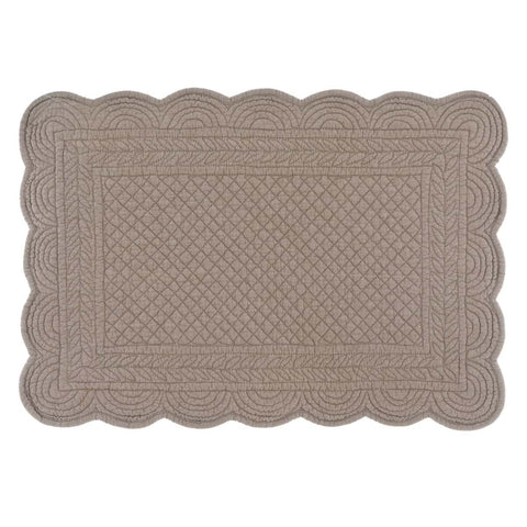 Tovaglietta Americana Rettangolare Trapuntata Bicolor by Blanc Mariclò - Collezione Carmen, 35x50 cm