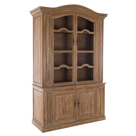 Libreria Cristalliera in Legno di Cedro (Base + Superiore) – Collezione Agapanthus by Blanc Mariclò, 156x58x236 cm