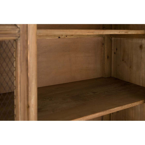 Libreria Cristalliera in Legno di Cedro (Base + Superiore) – Collezione Agapanthus by Blanc Mariclò, 156x58x236 cm