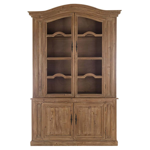 Libreria Cristalliera in Legno di Cedro (Base + Superiore) – Collezione Agapanthus by Blanc Mariclò, 156x58x236 cm