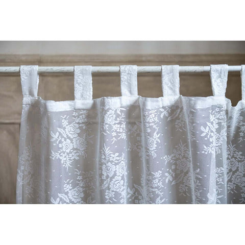 Lace curtain with loops