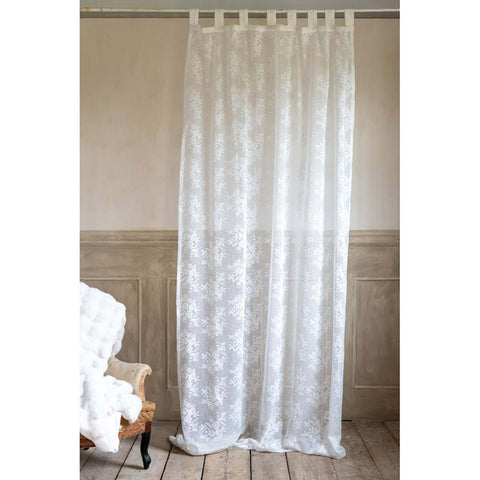 Lace curtain with loops