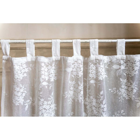 Embroidered Curtain with Loops