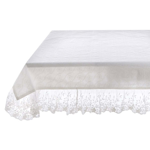 Tovaglia Quadrata con Gala in Pizzo Dentelle by Blanc Mariclò – 140x140 cm