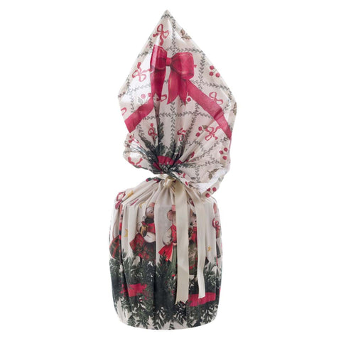 Foulard Porta Panettone in Cotone Favola di Natale – 100x100 cm