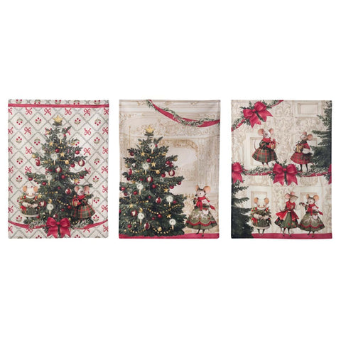 Set 3 Canovacci in Cotone Favola di Natale – 50x70 cm