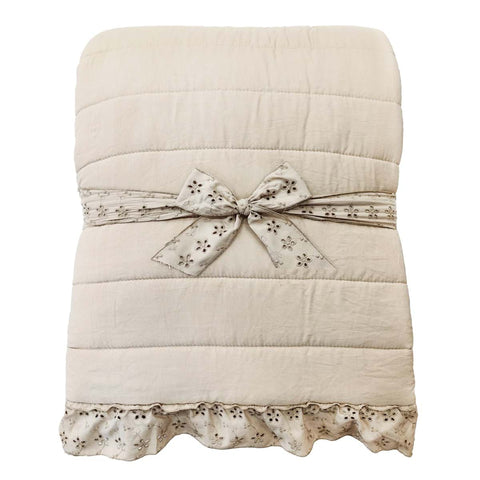 Trapunta Matrimoniale con Gala Sangallo 260x260 cm – Collezione Acquarello di Sangallo by Blanc Mariclò