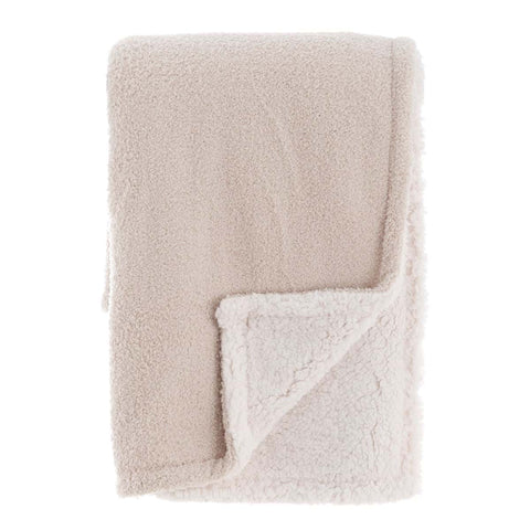 Plaid Sherpa Naturale 140x170 cm – Collezione Morbido Essenziale by Blanc Mariclò