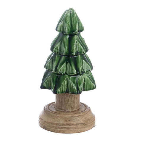 Decorazione Albero in Legno di Mango – Collezioni Foresta d’Inverno & Sogno di Bosco