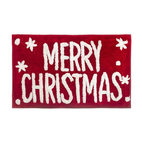 Tappeto Merry Christmas Rosso 50x80 cm – Decorazione Natalizia