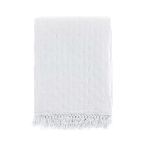 Trapunta con Frange 260x260 cm by Blanc MariClo’ – Collezione Petali Uniti