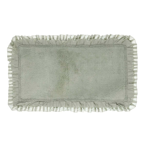 Tappeto Bagno Verde con Doppia Gala 50x110 cm by Blanc Mariclò