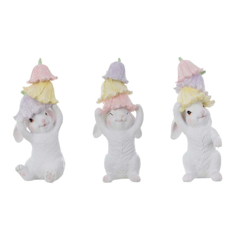 Decoro Coniglietto “Dolce Fiaba” in Resina by Blanc Mariclò – 3 Varianti Assortite