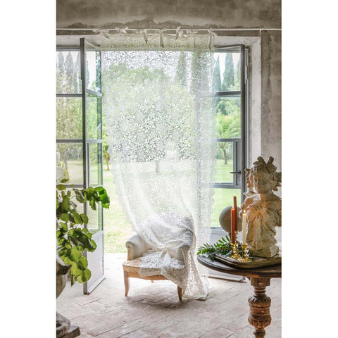 Tenda in Pizzo “Ville delle Rose” by Blanc MariClo’ – 135×290 cm