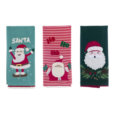 Canovaccio Natalizio Assortito con Applicazioni – Père Noël Collection by Blanc MariClò, 40x70cm