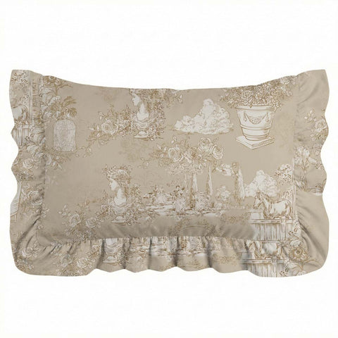Set 2 Copriguanciali con Gale Beige – Toile du Borgo Collection by Blanc MariClò, 50x80 cm