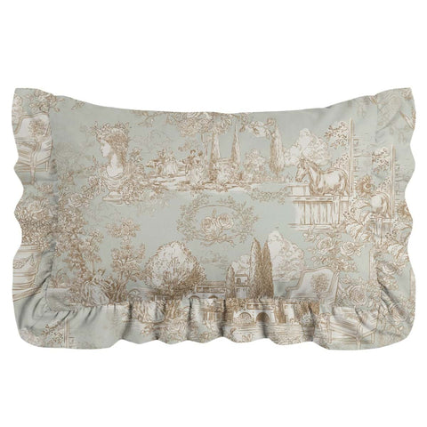 Set 2 Copriguanciali con Gale Verde – Toile du Borgo Collection by Blanc MariClò, 50x80 cm