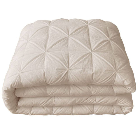 Trapunta Matrimoniale Beige Lavorazione a Diamante – Blanc Mariclò, 260x260cm