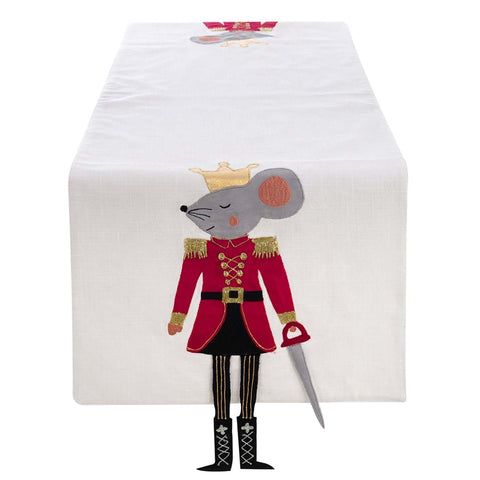 Runner in Cotone "Re dei Topi" - Blanc Mariclò, 45x150cm