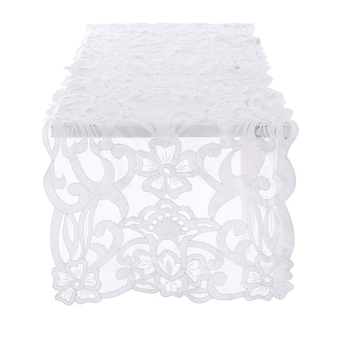 Runner da Tavola Bianco in Pizzo Intagliato - Lace Couture by Blanc Mariclò, 50x150cm