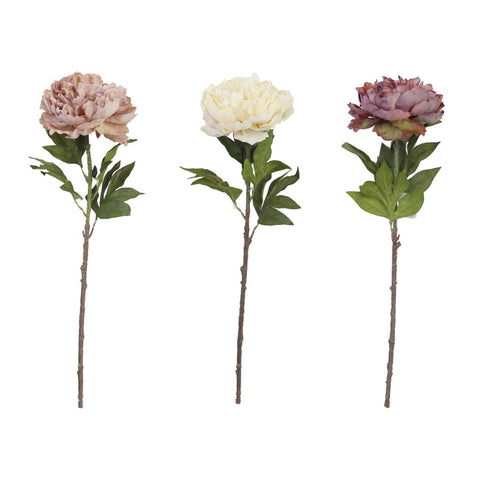 Peonia Artificiale a Stelo Collezione Gardena – Blanc MariClò