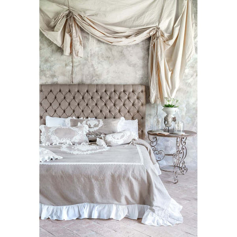 Parure Copripiumino Matrimoniale in Misto Lino - Soffio Collection by Blanc Mariclò, 240x260cm
