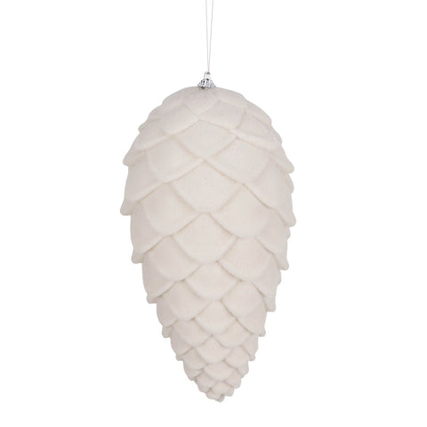 Pigna Decorativa Pendente Floccata Crema - Goodwill, 28cm