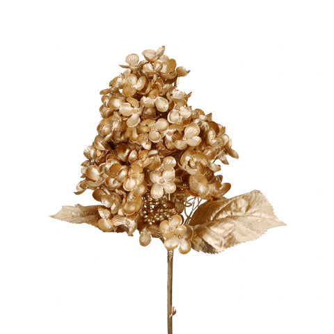 Ramo di Ortensia Conica Dorata - Goodwill, 71cm