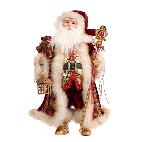 Babbo Natale con Scettro e Lanterna 48CM