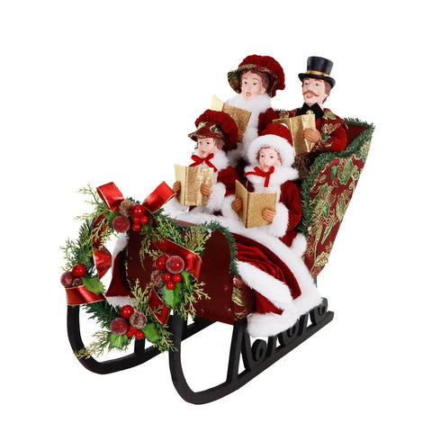 Famiglia di Cantori Natalizi sulla Slitta – Goodwill, 60cm