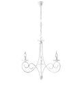 Lampadario Shabby Chic in Ferro Bianco Shabby o Nero e Rame – Bianco Shabby – 3 luci