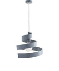 Lampada a Sospensione Moderna in Ferro Bianco, Tortora o Grigio – Grigio – 1 luce