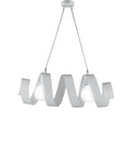 Lampada a Sospensione Moderna in Ferro Bianco, Tortora o Grigio – Bianco – 2 luci