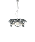 Lampada a Sospensione Country Chic in Ferro Bianco e Tortora o Grigio – Bianco / Grigio