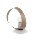 Lampada da Tavolo Country Chic in Ferro Bianco e Tortora o Grigio – Bianco / Tortora