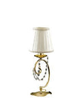 Lampada da Tavolo Classica in Ferro Cromato o Dorato con o senza Paralumi – Oro Lucido – Con paralumi